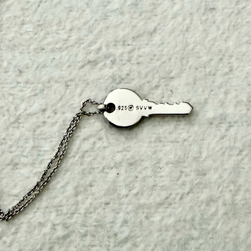 Simply Vera Vera Wang 925 Sterling Silver Diamond Accent Key Pendant Necklace